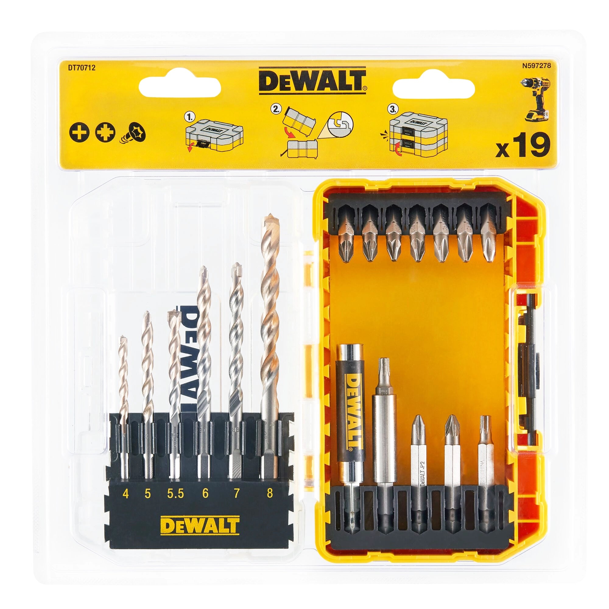 Set di inserti Dewalt DT70712-QZ