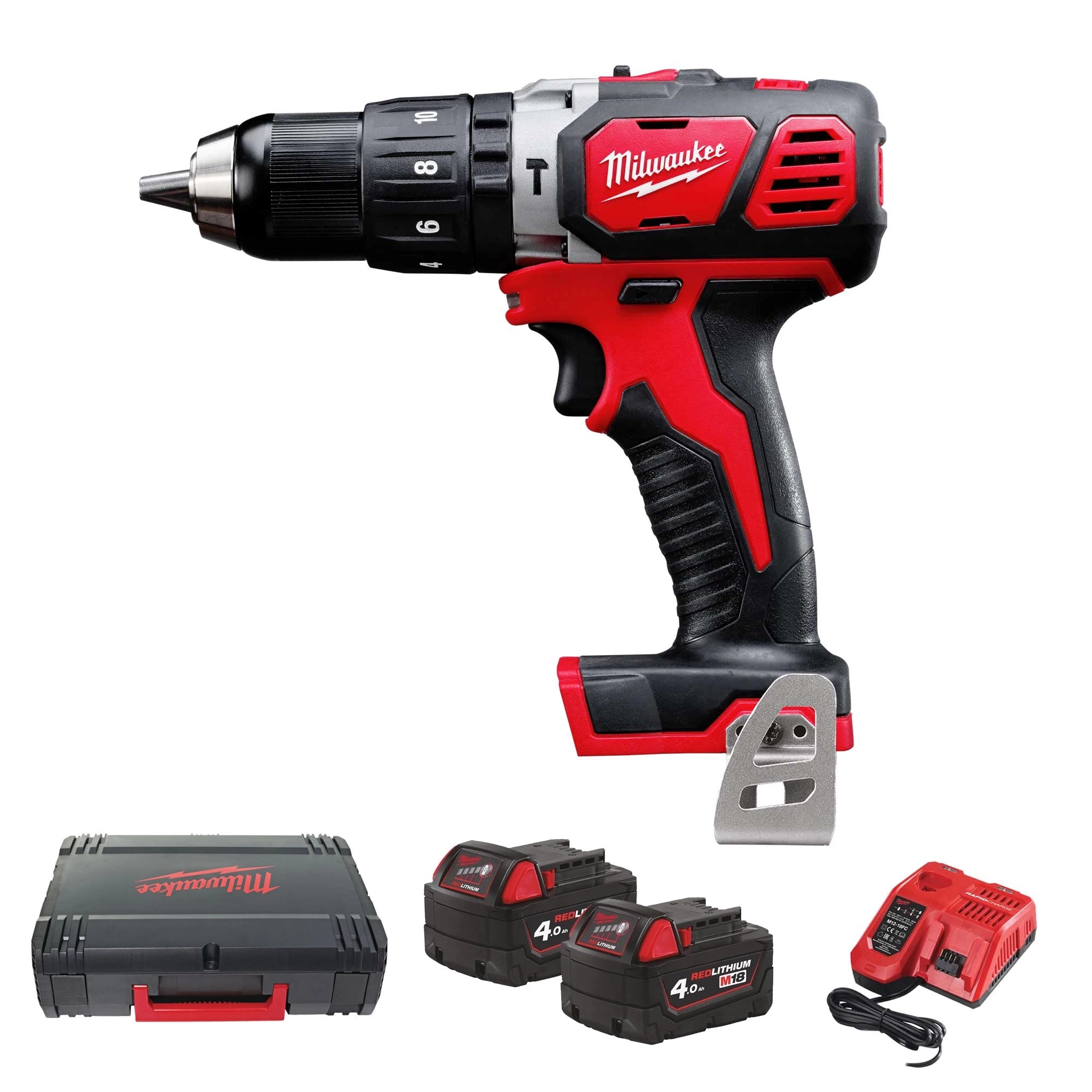 Trapano con percussione Milwaukee M18 BPD-402C 18V 4Ah